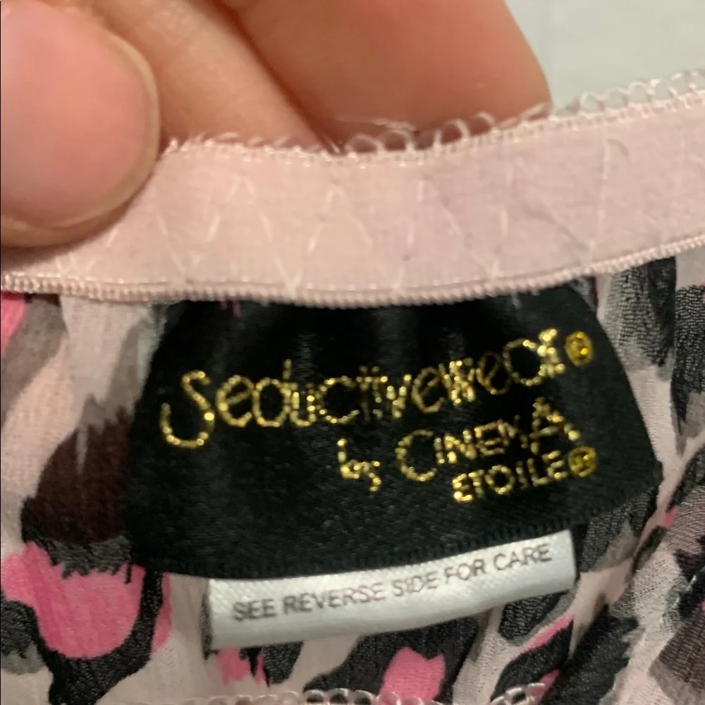 Y2K Cinema Etoile Pink Leopard Print Lingerie Dress - Picture 5 of 10
